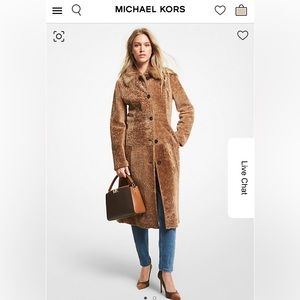 Brand New with Tags Michael Kors Shearling Coat Size M Originally $1995